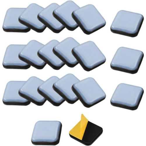 10x embout plastique 23 - 25mm patin rectangulaire chaise meuble guide pied  rond