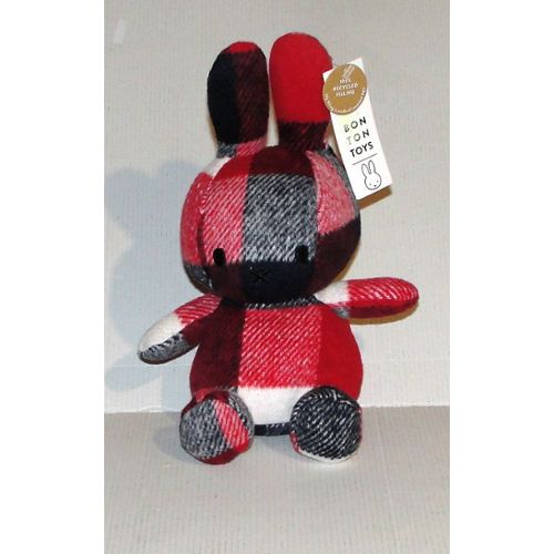 Doudou et compagnie marionnette lapin avec bébé rouge bordeaux beige