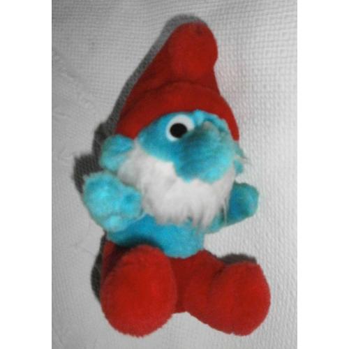 PelucheSchtroumfette robe rouge rayée 20 cm, peluche ultra douce