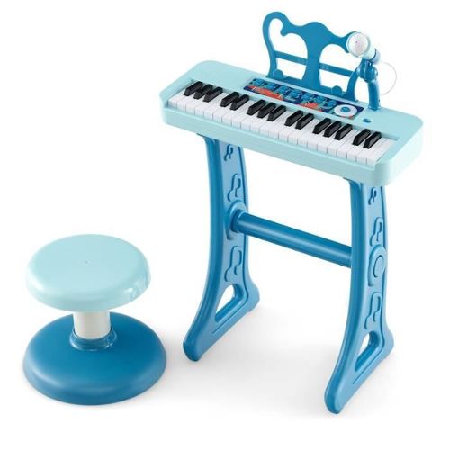 Piano d'enfants en Bois avec Tabouret et Pupitre 49x50.5x48.5cm - Noir -  Cdiscount Instruments de musique
