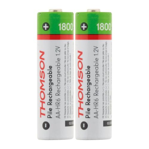 THOMSON Pack 2x piles rechargeables HR06 AA 2500 mAh 