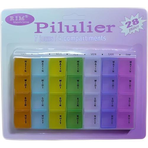 Pilulier de Poche Semainier 7 Jours Rangement Pilules Pillulier Médicament