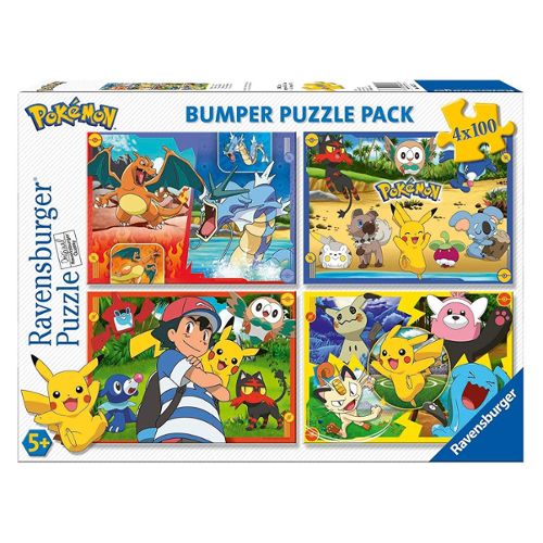 Puzzle 250 Pieces Pokemon Pikachu Dracaufeu Bulbizarre ronflex