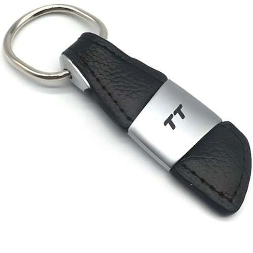 Audi A3 porte clés clefs cle en cuir véritable noir logo emblème 