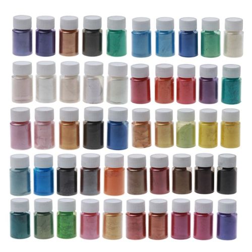 Poudre de mica 24 pigments de couleur nacrés pour résine époxy, silicone,  vernis à ongles, maquillage, fabrication de bougies, bombes de bain,  fabrication de savon, peinture -  France