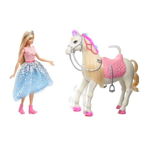 ② Barbie Dreamtopia Cheval Lumières Magiques Licorne poupée — Jouets