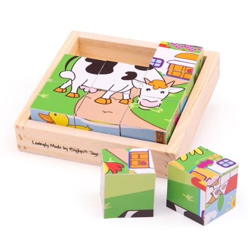 Puzzles en Bois pour Enfant, 6 en 1 Puzzle Animaux 3D Cube Bloc de  Construction Jeux Montessori Jouet Éducatif Préscolaire Cadeau Anniversaire  Noël pour CJL-SHAW