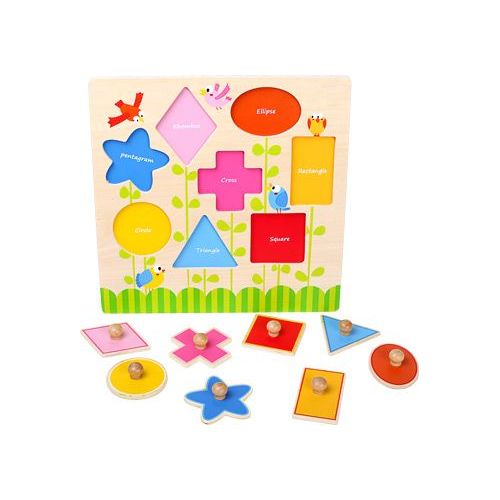 Puzzle carte du monde pour enfants, jouet éducatif, géométrique, fushia,  aides