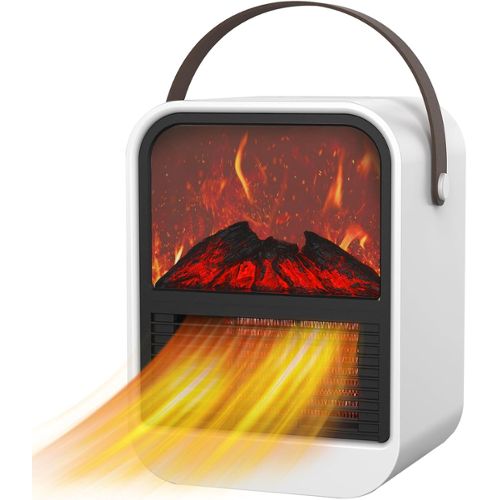 Radiateur électrique portatif de cheminée de radiateur 3D de chauffe-flamme  à faible bruit 3S chauffage rapide pour le bureau à la maison, 220V