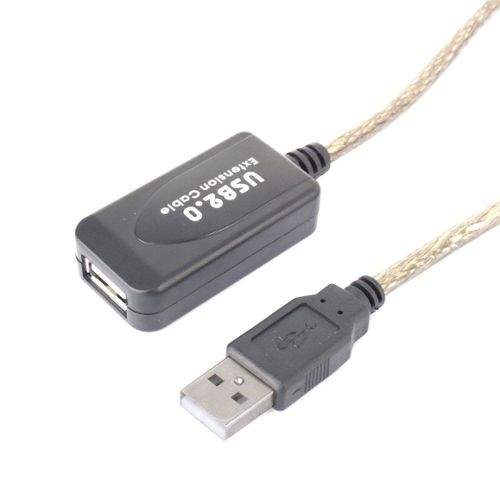 Rallonge USB 5 m, 10 m, 15 m, 20 m, USB 2.0 répéteur actif mâle A vers  femelle A avec amplificateur de signal (10m) : : Informatique