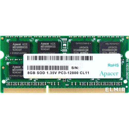 Barrette Mémoire 8Go RAM DDR3 Micron MT16KTF1G64HZ-1G6E1 SO-DIMM PC3L-12800S