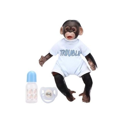 Binki Monkey Singe chimpanzé bébé gorille & Cadeau Gratuit Sac.! Enraciné reborn aux yeux bleus 