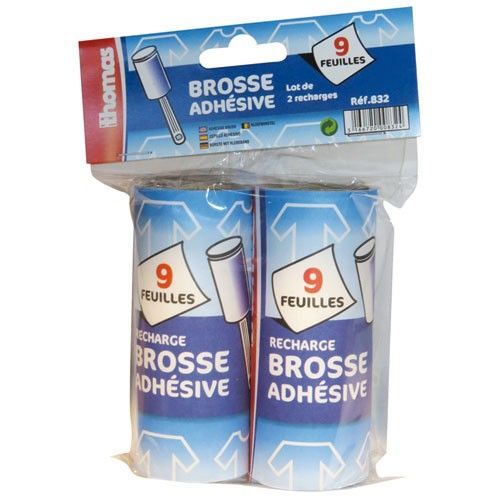Rouleaux Brosse adhésive, Peluches Rouleau Lavable et réutilisable pour  Brosse adhésive pour Poils d'animaux (Bleu)