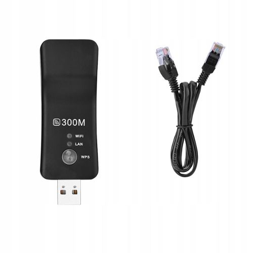 Mini adaptateur USB WiFi 300Mbps, récepteur universel sans fil, carte  réseau RJ45 WPS répéteur pour Samsung LG Sony Smart TV