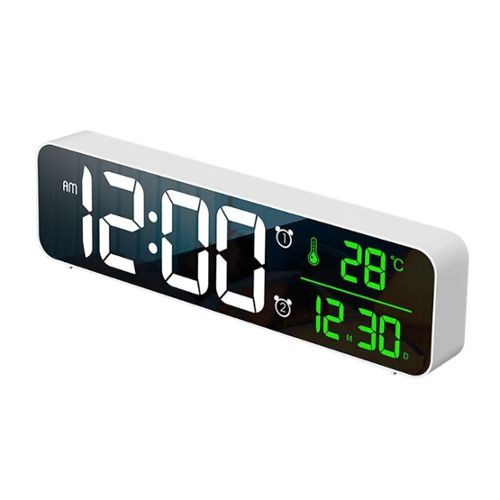 Réveil Digital Alarme Horloge Numérique Musique/Vibration LCD