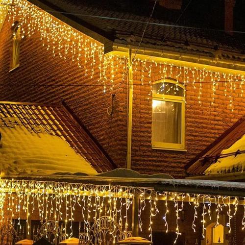 Rideau Lumineux Noël 1.5M 54 LEDS 3D Pendentifs Basse Pression