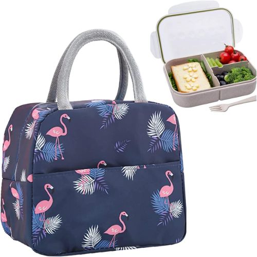 Sac Isotherme Repas Portable Lunch Bag Sac à déjeuner Fraîcheur Sac à  déjeuner réutilisable à Déjeuner Waterproof pour Femme, Homme, École et  Bureau (Bleu Foncé) 