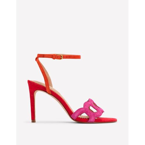 sandale femme rouge talon