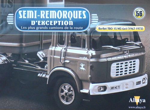 LOT DE 3 semi-remorques Plateau Citroën, Berliet Centaure et Camion US