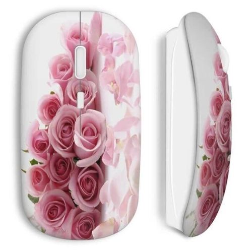 Clavier souris sans fil rose mini ergonomique 84 touches 1600dpi plug and  play rose yonis YONIS Pas Cher 