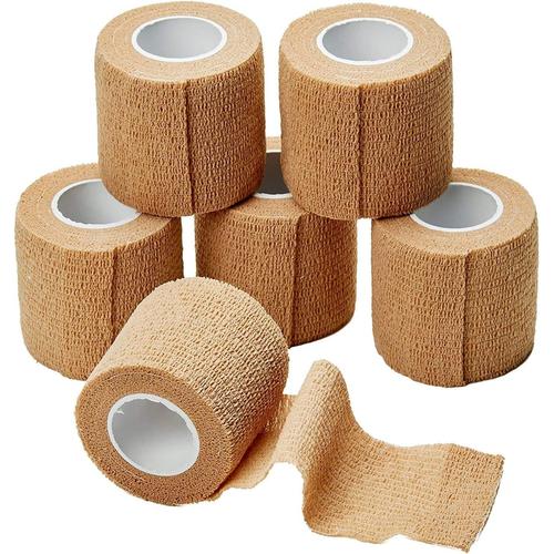 Bandage médical d'urgence Bandage élastique pour animaux vétérinaires  Poignet Cheville Main Pied 5 cm x 4,5 m (Blanc