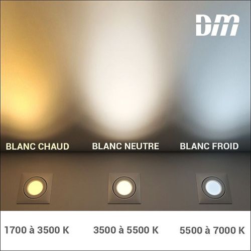 3 Ampoules LED GU10 9W, 860lm, blanc froid 6000K