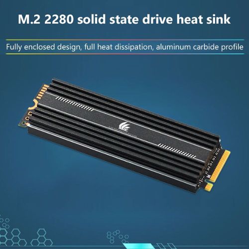 Dissipateur thermique M.2 SSD NVMe M2 2280 joint de dissipateur thermique  en aluminium pour disque dur à semi-conducteurs avec tampon en Silicone