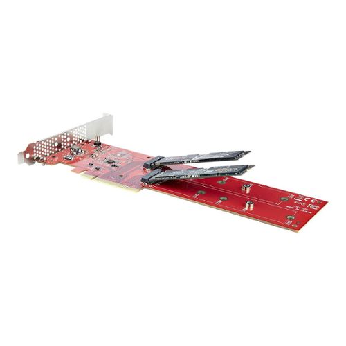 Quad M.2 PCIe Adapter Card, PCIe x16 to Quad NVMe or AHCI M.2 SSDs, PCI  Express 4.0, 7.8GBps/Drive, Bifurcation Required, Windows/Linux Compatible