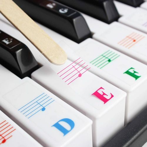 Autocollants pour clavier de piano, 88 touches, 52 étiquettes