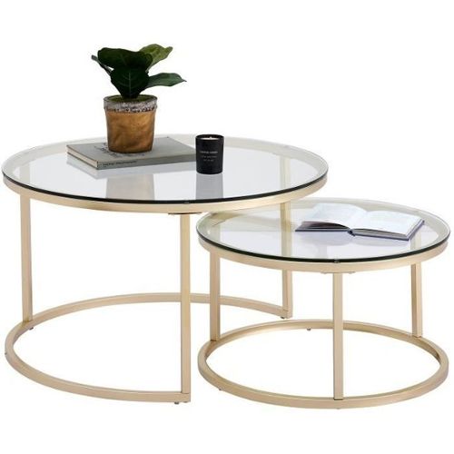Table basse avec plateau rotatif en bois - bois clair D85