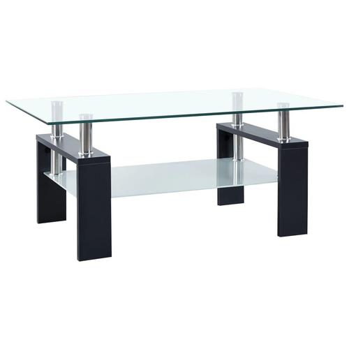 Table basse en verre trempé transparent Burano par