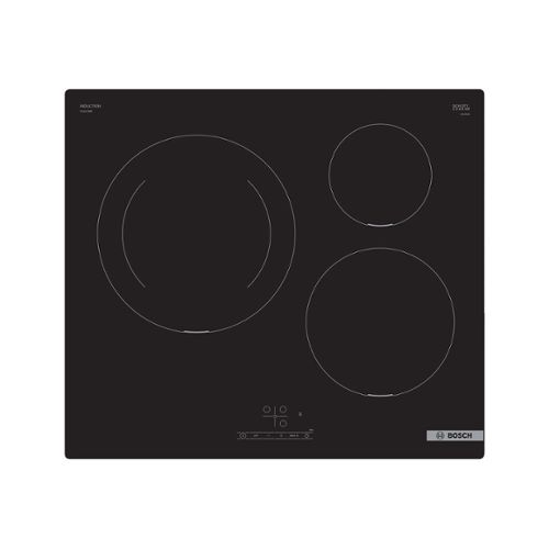 Plaque induction Bosch Table de cuisson aspirante induction 60cm 4 foyers  7400w noir PVS611B16E