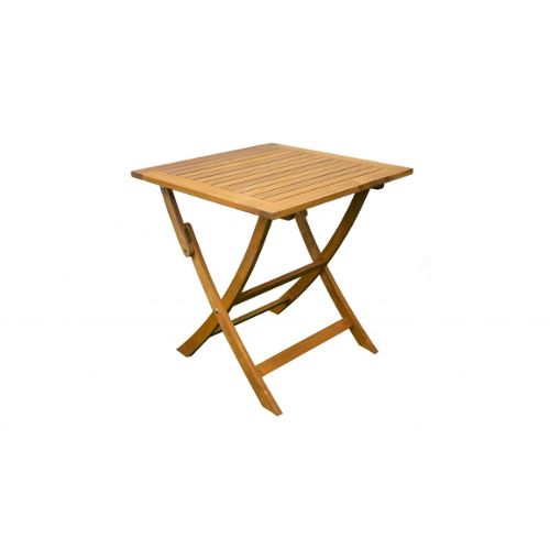 Deuba Table basse pliante en bois d'acacia 46x46cm Table d'appoint
