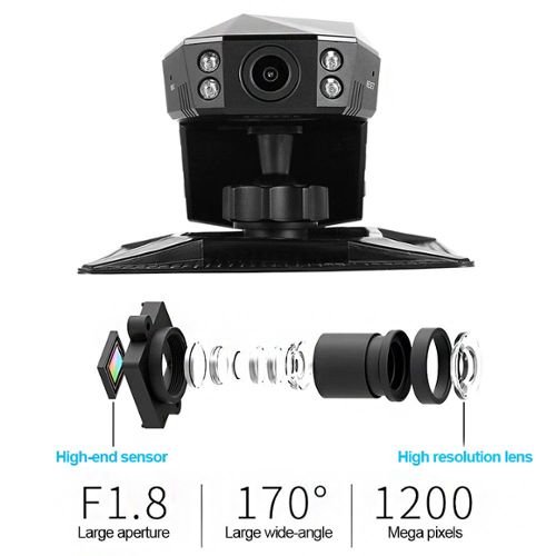 Acheter Voiture DVR Dash Cam 1080P 120 degrés Dashcam enregistreur de  conduite enregistrement de Cycle Vision nocturne grand Angle vidéo voiture  caméra enregistreur