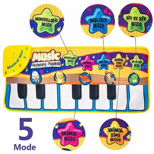 Tapis de Danse Enfant, Tapis de Piano Bebe pour Éducation Précoce, Tapis de  Jeux Enfant avec 5 Modes et 8 Instruments(110 x 36 cm)