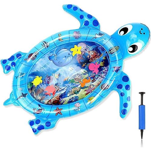 Nouveau tapis d'eau gonflable pour bébé en forme de grenouille, tapis d'éveil  d'eau et de poisson, bébé