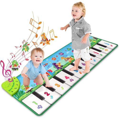 SOULONG Tapis de Jeux Piano Enfant Bébé Tapis d'éveil Musical 75 x 63 x  45cm Tapis de Gymnastique Jouet éducatif pour Bébé 0-1