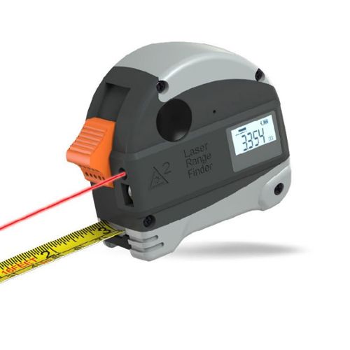 Télémètre laser numérique, mètre laser numérique Hanmer, mètre ruban laser,  distance entre la jauge laser et le ruban à mesurer avec rétroéclairage LCD