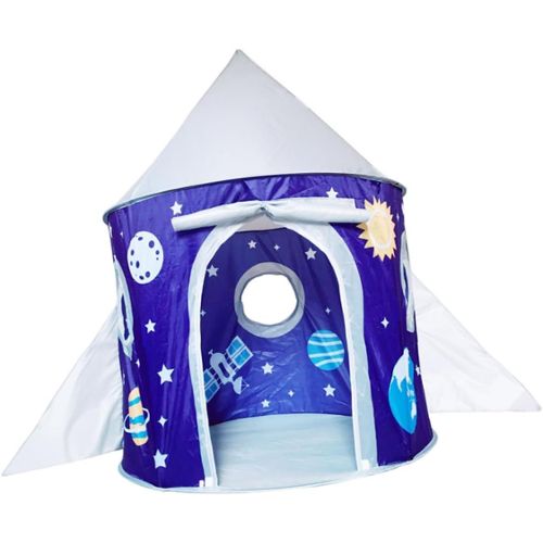Costway Maison de jeux pour enfants, grande tente de jeu d'intérieur pour  enfants, cadeau avec tapis en coton, rideau plus long, bleu