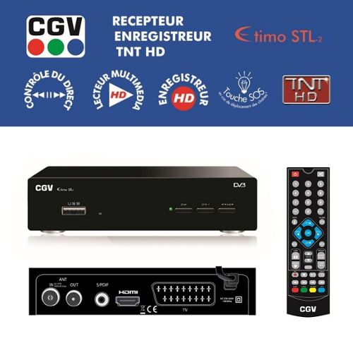 Décodeur TNT August Clé USB TV Décodeur TNT HD pour PC & Tablettes -  DVB-T210 Récepteur & Enregistreur Télévision Numérique Tuner TV sur PC  - Compatible Ordinateur