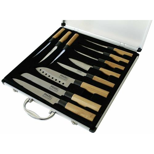 PRADEL EXCELLENCE Valise de découpe 7 pieces K31128 : 4 couteaux