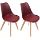 Chaise scandinave Rouge