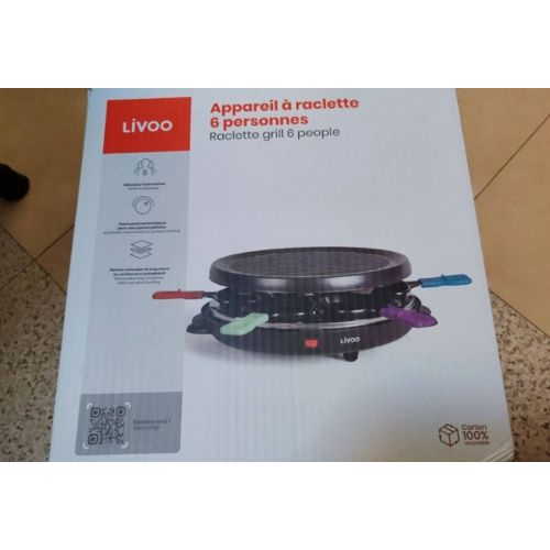 Livoo Appareil Raclette/pierrade 4p 600w Doc242