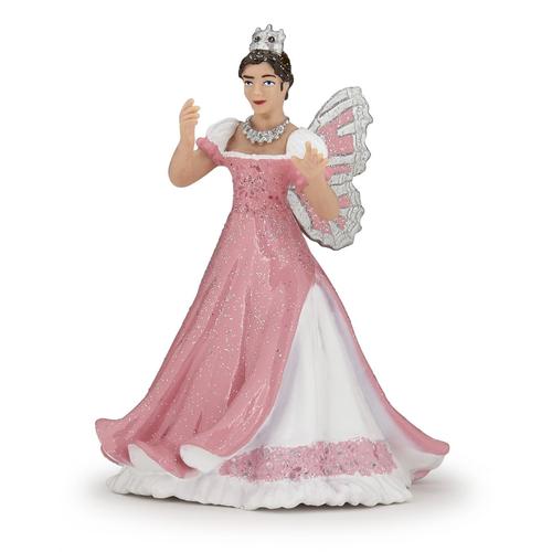 Figurine Elfe papillon rose