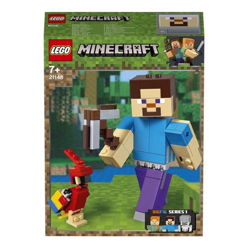 Lego - Bigfigurine Minecraft Steve et son perroquet - 21148
