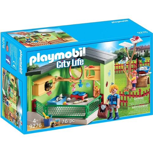 Playmobil City Life 6656 pas cher, Enclos pour animaux du zoo