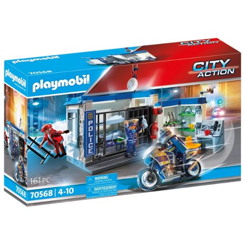 Playmobil City Action 5176 pas cher, Commissariat de police avec système  d'alarme