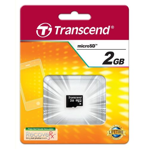 TRANSCEND TS2GUSDC Carte Mémoire Flash, MicroSD, 2 Go