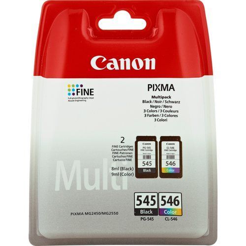 Canon PG-540 / CL-541 Multipack - Pack de 2 - noir, couleur (cyan, magenta,  jaune) - original - réservoir d'encre - pour PIXMA MG3150, MG3510, MG3550,  MG3650, MG4250, MX395, MX475, MX525, MX535