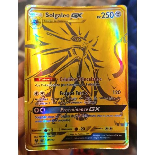 Cartes Pokemon Gold Solgaleo - Promos Soldes Hiver 2024